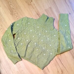 Zara Beaded Cropped Sweater